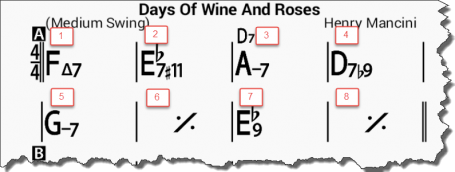 Days of Wine and Roses - A section