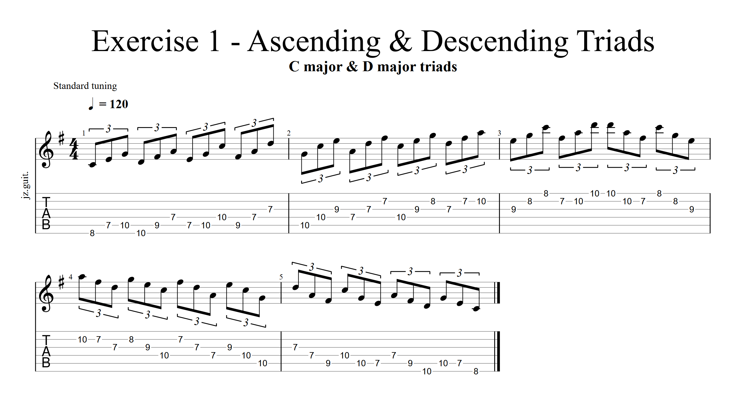 Triad pairs exercise 1.