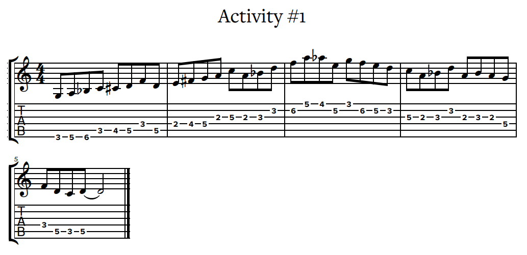 Pat Martino's Linear Expressions Activity #1.
