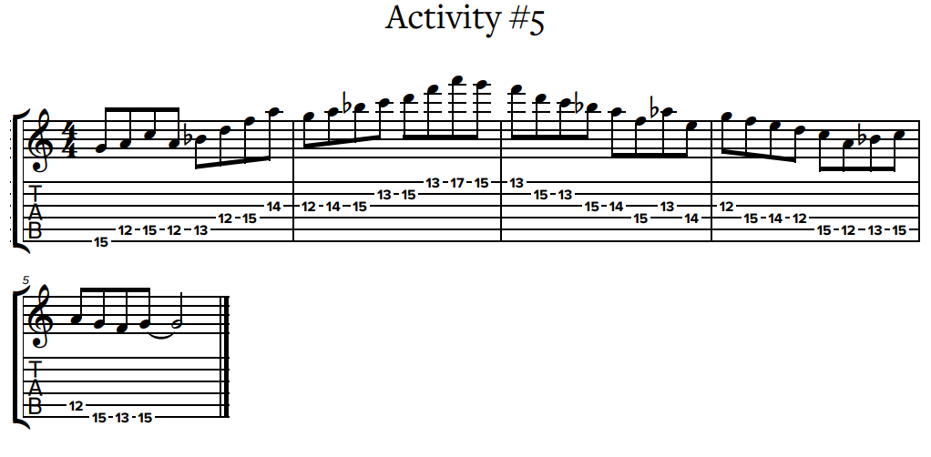 Pat Martino's Linear Expressions Activity #5